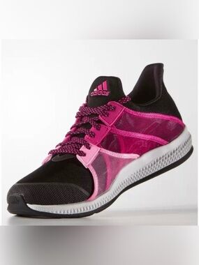 Adidas Gymbreaker Bounce Black Pink Cross Training Running Cushioned Shoes, 8
